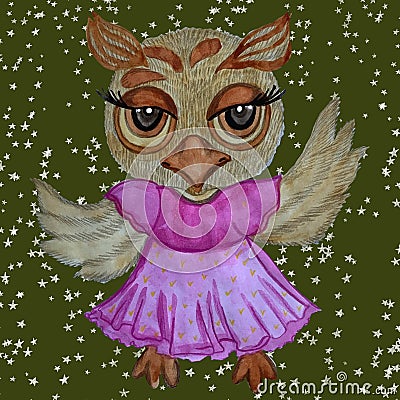 owl eagle owl night owl night bird of prey bird hunting at night with big eyes hooting bird at night Halloween mysticism Stock Photo